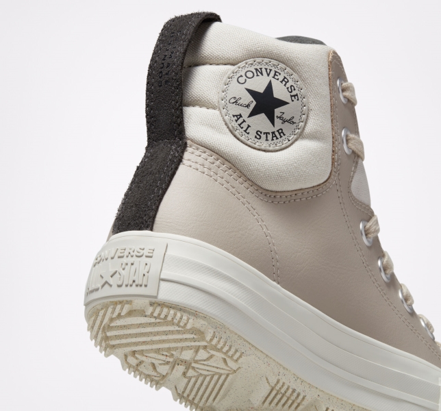 Kids' Converse Chuck Taylor All Star Berkshire Counter Climate Boots Light Beige / Grey | 196-HATJKR
