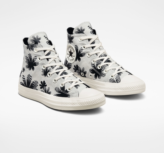 Women's Converse Chuck Taylor All Star Desert Floral High Tops Light Beige / Black | 063-EITACG