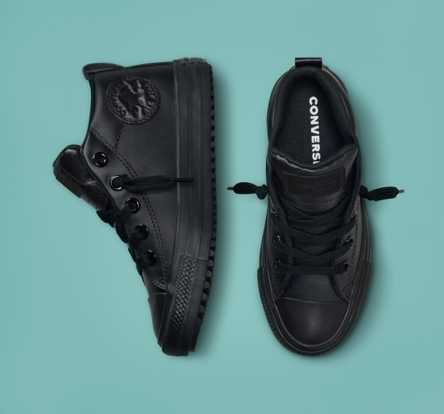 Kids' Converse Chuck Taylor All Star Counter Climate Street Boots Black / Black / Black | 378-OKXHIA