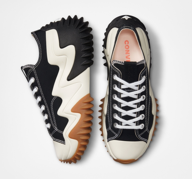 Women's Converse Run Star Motion CX Platform Low Tops Black / White | 938-GIXZOJ