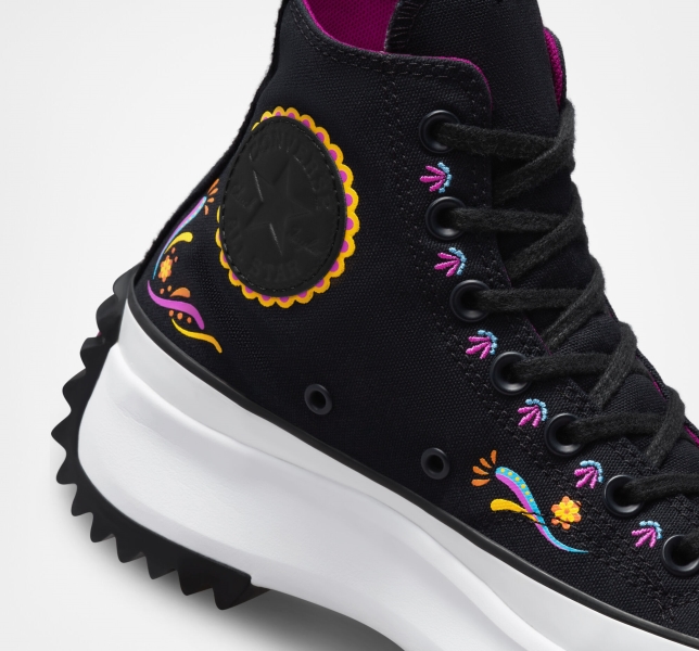 Men's Converse Chuck 70 de Muertos Canvas Shoes Black Pink | 356-MBJKZN