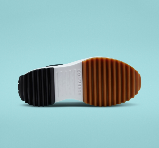 Women's Converse Run Star Platform Shoes Black / White | 985-FIYLRT