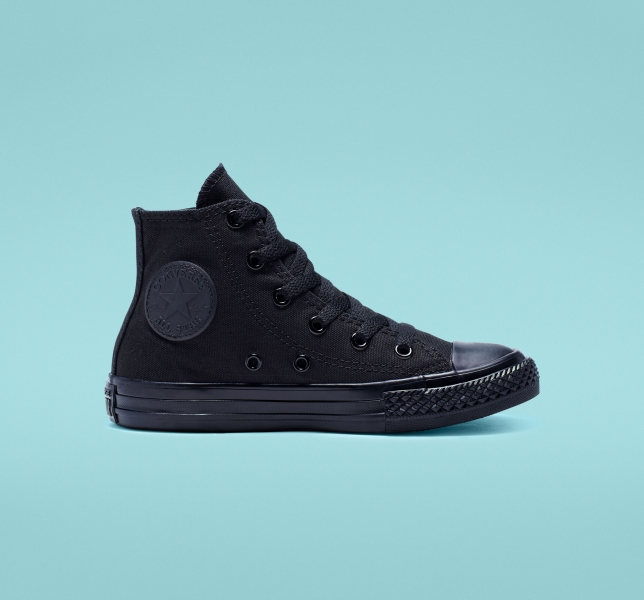 Kids' Converse Chuck Taylor All Star Classic Canvas Shoes Black | 063-BDHZLU