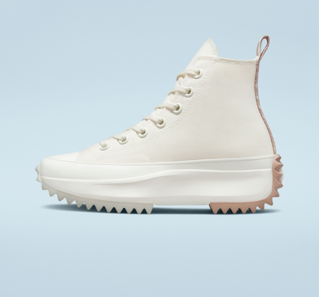 Women's Converse Run Star Crafted Canvas Shoes Brown | 673-UBMZTV