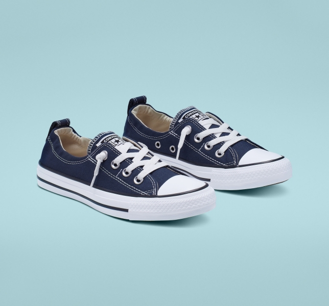 Women's Converse Chuck Taylor All Star Shoreline Canvas Shoes Navy | 634-FXSHBZ