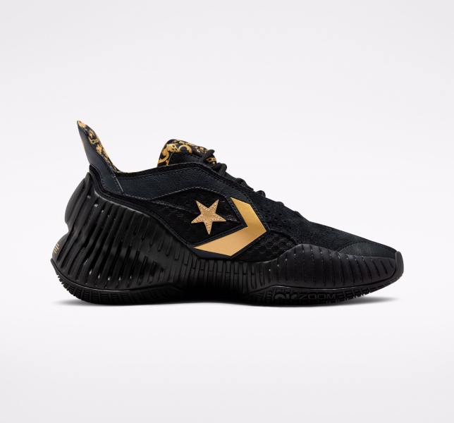Men's Converse All Star BB Prototype CX Detail Basketball Black / Gold / Black | 163-MXVRSG