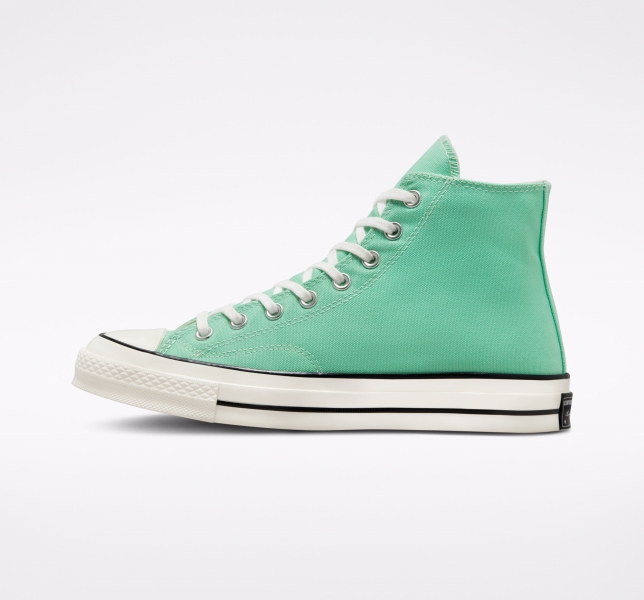 Women's Converse Chuck 70 Canvas Shoes Green / Black | 564-HDGCIR