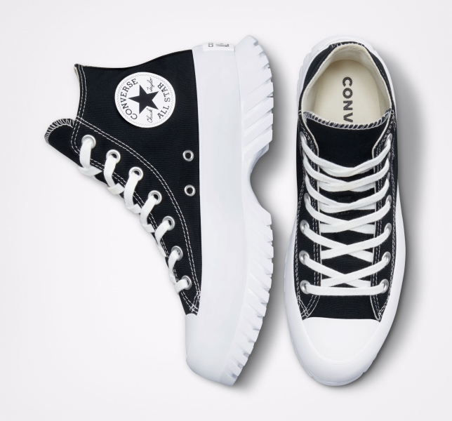 Women's Converse Chuck Taylor All Star Lugged 2.0 High Tops Black / White | 203-KJVFHD