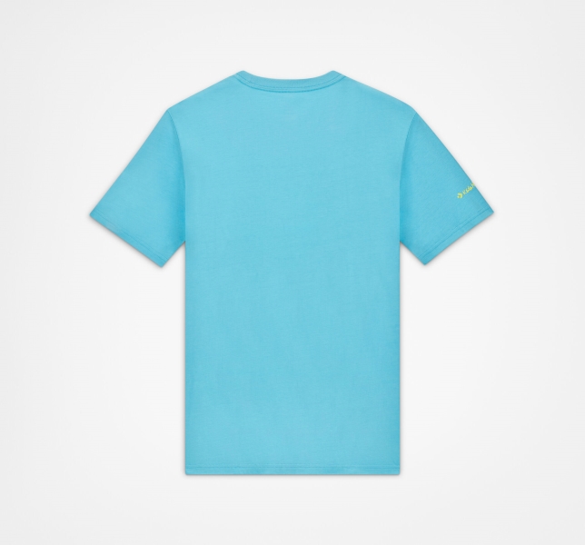 Men's Converse Keith Haring Alien T Shirts Blue | 019-JIUPST