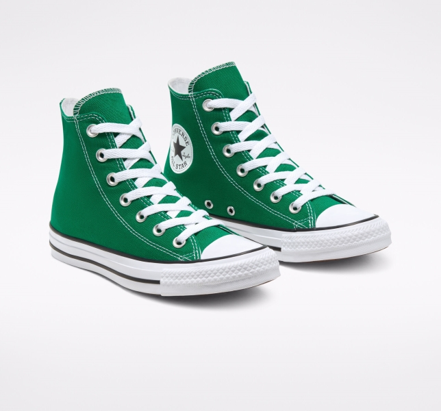Men's Converse Chuck Taylor All Star Classic Canvas Shoes Green / White / White | 269-ZJYLQF