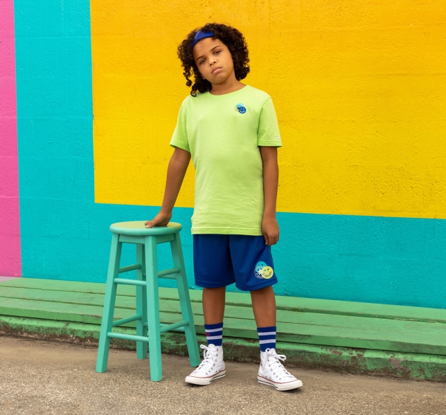 Kids' Converse Logo Smiley Graphic T Shirts Light Green | 235-CVESWP