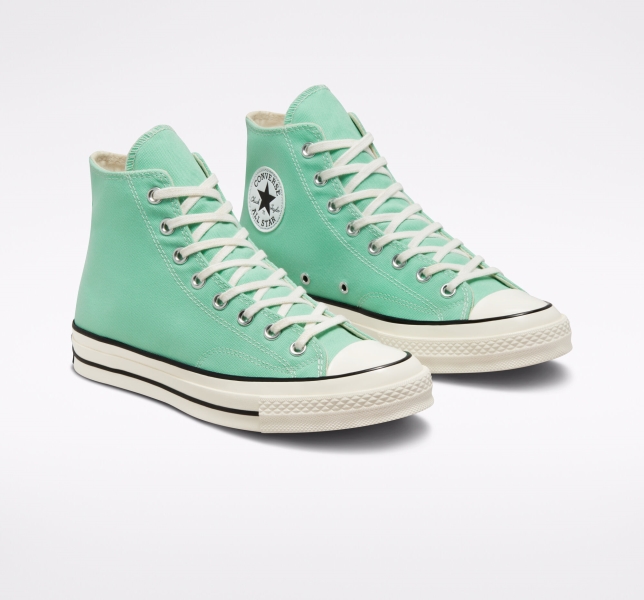 Women's Converse Chuck 70 Canvas Shoes Green / Black | 564-HDGCIR