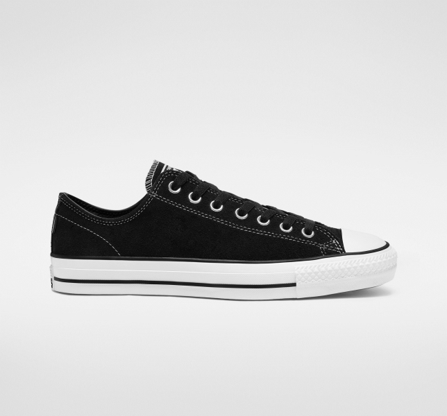 Men's Converse CONS Chuck Taylor All Star Pro Canvas Shoes Black / Black / White | 842-HBECGR