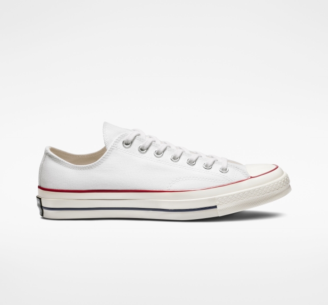 Men's Converse Chuck 70 Vintage Canvas Shoes White / Dark Red | 608-YIAMST