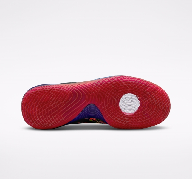 Men's Converse All Star BB Shift Vegas Lights Canvas Shoes Black / Purple | 837-EDVNWQ