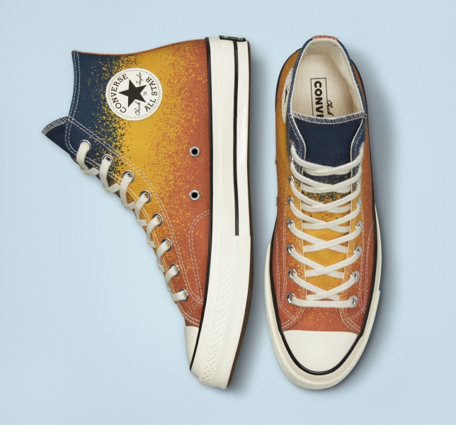 Men's Converse Chuck 70 Scatter Dye Canvas Shoes Multicolor | 368-MTLZEO