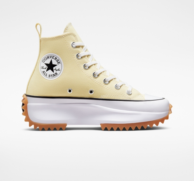 Women's Converse Run Star Seasonal High Tops Lemon / Black / White | 406-PNEDIM
