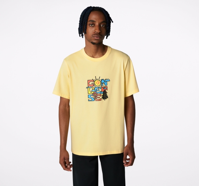 Men's Converse Nature Wordmark Graphic T Shirts Multicolor | 394-PULZKD