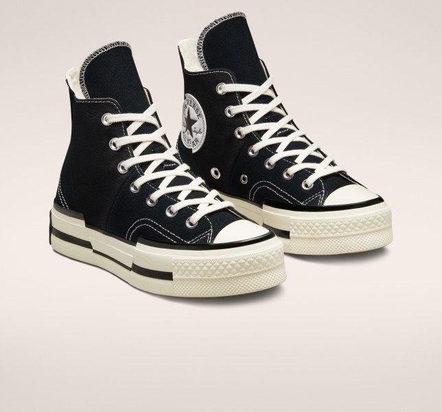 Women's Converse Chuck 70 Plus High Tops Black / Black | 753-GYXLES