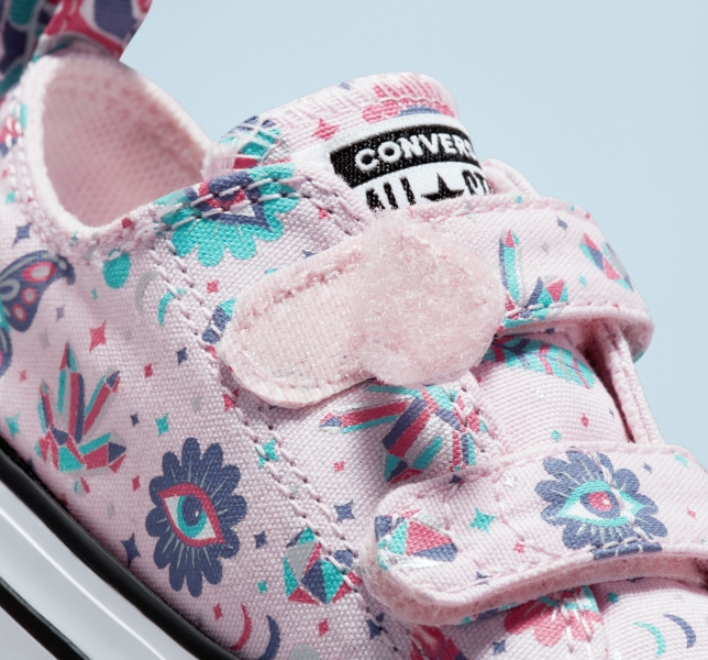 Kids' Converse Chuck Taylor All Star Easy-On Mystic Gems Canvas Shoes Pink / Purple | 293-SCRZBU
