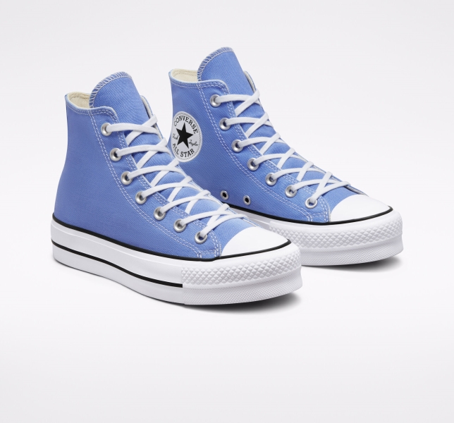 Women's Converse Chuck Taylor All Star Lift Canvas Platform Shoes Royal / Black / White | 974-VBPDAK
