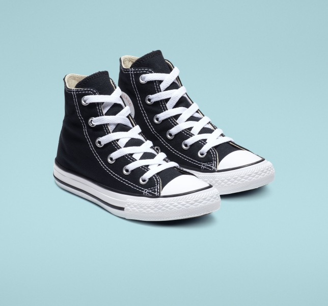 Kids' Converse Chuck Taylor All Star Classic Canvas Shoes Black | 960-CMDNKB