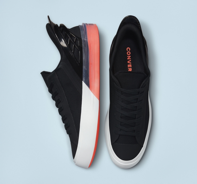 Women's Converse Chuck Taylor All Star FlyEase Canvas Shoes Black / Mango / White | 296-WKVNHS