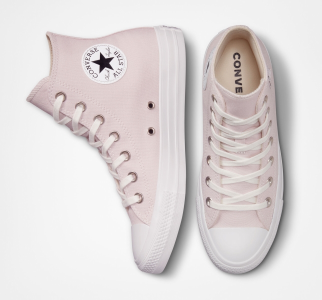 Women's Converse Chuck Taylor All Star Embroidered Crystals High Tops Rose / White | 386-NYRHDA