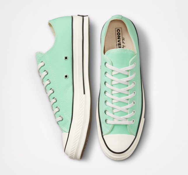 Women's Converse Chuck 70 Canvas Shoes Green / Black | 623-HAMUJL
