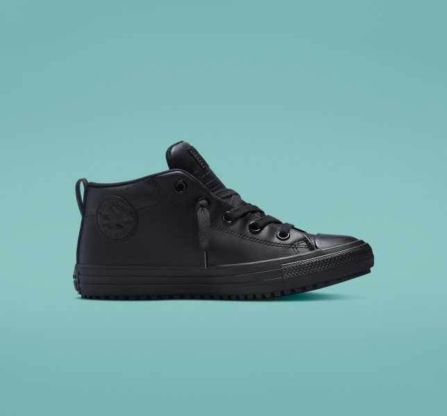 Kids' Converse Chuck Taylor All Star Counter Climate Street Boots Black / Black / Black | 425-CGEFPM