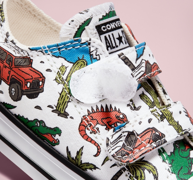 Kids' Converse Chuck Taylor All Star Easy-On Desert Explorer Canvas Shoes White / Green | 479-HLWKPF
