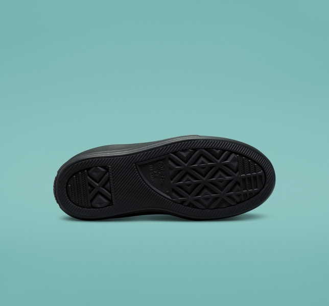 Kids' Converse Chuck Taylor All Star Move Platform Shoes Black / Black / Grey | 301-BTKGDN