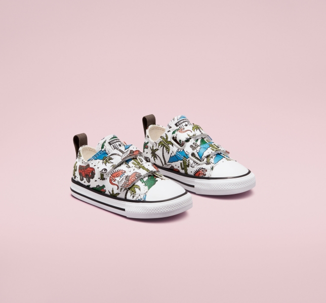 Kids' Converse Chuck Taylor All Star Easy-On Desert Explorer Canvas Shoes White / Green | 479-HLWKPF