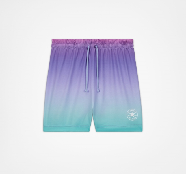 Kids' Converse Gradient Paper Shorts Blue | 421-NSXVOK