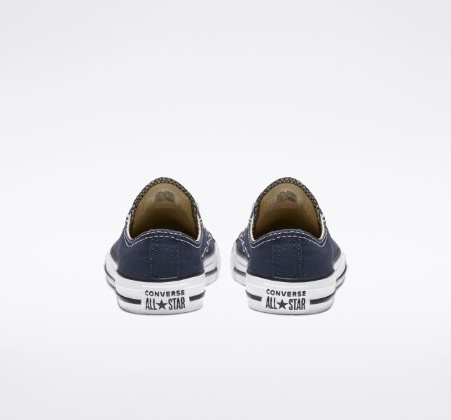 Kids' Converse Chuck Taylor All Star Classic Canvas Shoes Navy | 501-BJQLTF