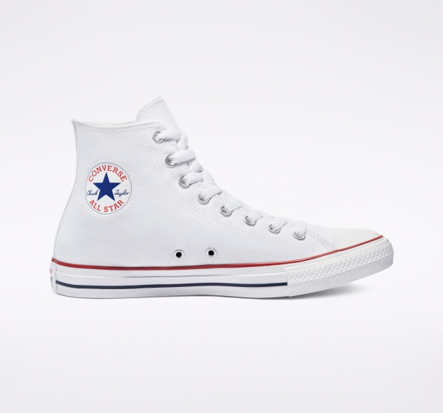 Men's Converse Chuck Taylor All Star Classic Canvas Shoes White | 602-SGIHLO
