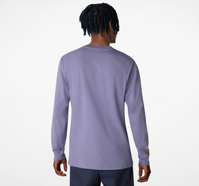 Men's Converse Desert Graphic Long Sleeve T Shirts Purple | 023-FZICQM