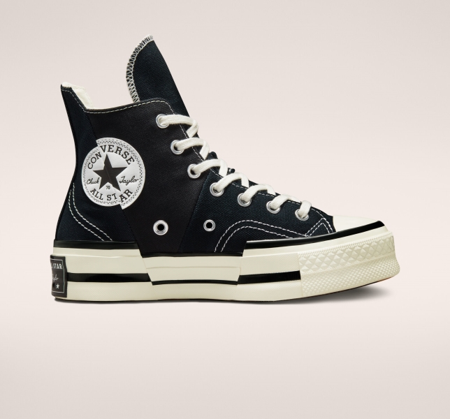 Men's Converse Chuck 70 Plus Canvas Shoes Black / Black | 985-JVSPTR