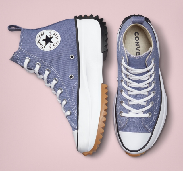 Women's Converse Run Star Seasonal Hike Platform Shoes Purple / Black / White | 651-ZTVYJP