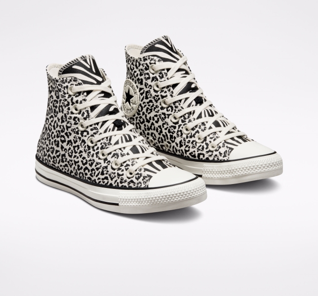 Women's Converse Chuck Taylor All Star Animal Mix High Tops Black | 168-ZGDQAK