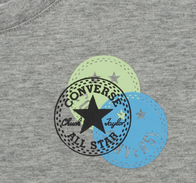 Kids' Converse Logo Smiley Graphic T Shirts Grey | 903-FDMSCN