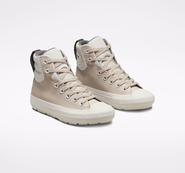 Kids' Converse Chuck Taylor All Star Berkshire Counter Climate Boots Light Beige / Grey | 196-HATJKR