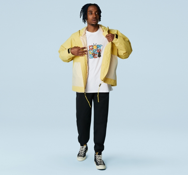 Men's Converse Nature Wordmark Graphic T Shirts White | 639-CYNITM