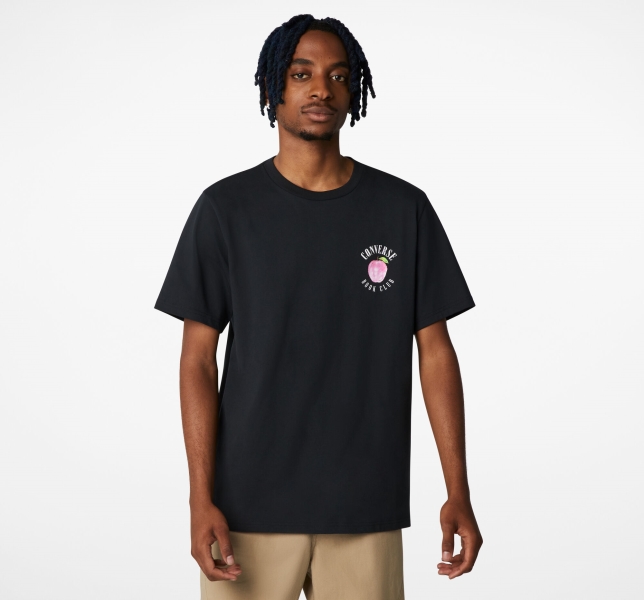 Men's Converse Book Club Graphic T Shirts Black | 278-HKEXCL