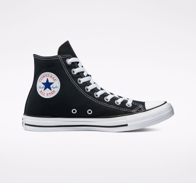 Men's Converse Chuck Taylor All Star Classic Canvas Shoes Black | 875-LKWBHS