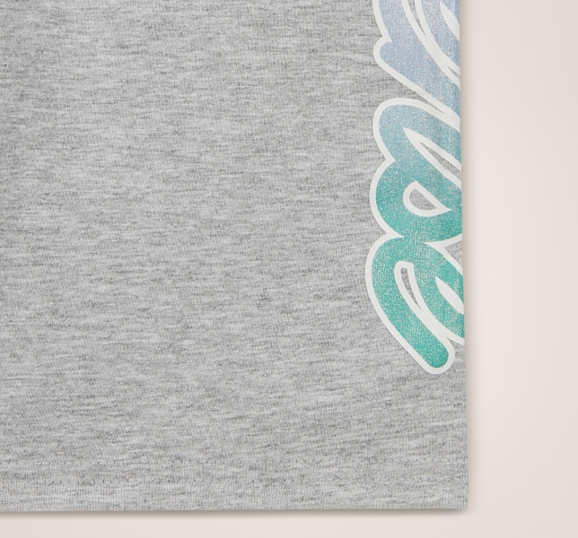 Kids' Converse Glitter Script Rise Bike Shorts Grey | 627-MAFJRC