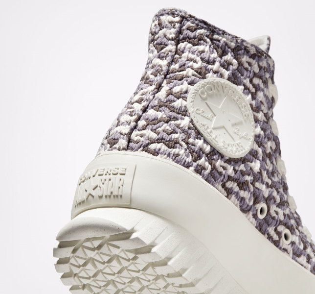 Women's Converse Chuck Taylor All Star Lugged 2.0 Jacquard Platform Shoes Brown | 635-DGYVPS