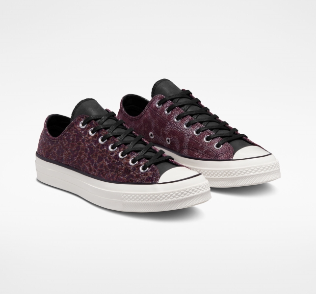 Women's Converse Chuck 70 Stingray Split Low Tops Black Pink / Red Pink | 894-HSFQBX