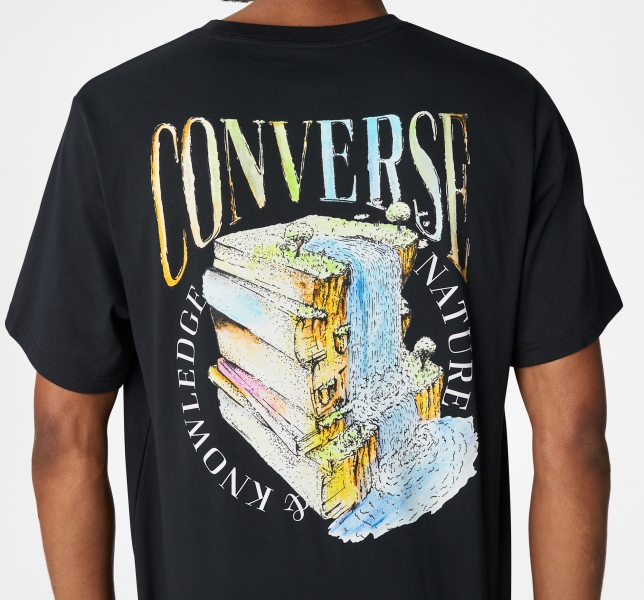 Men's Converse Book Club Graphic T Shirts Black | 278-HKEXCL