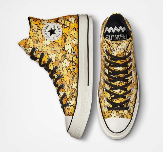 Women's Converse Peanuts Chuck 70 Canvas Shoes Yellow / Gold | 456-CHZPAV